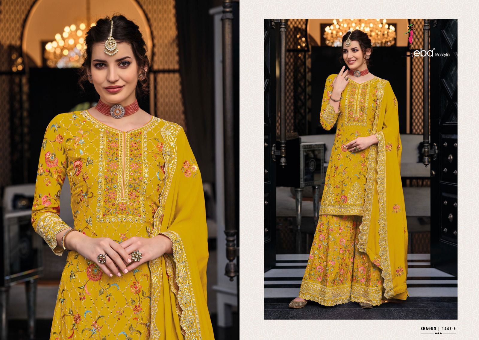 Eba Shagun Color Edition 6 Sharara Wedding Salwar Suits Catalog
